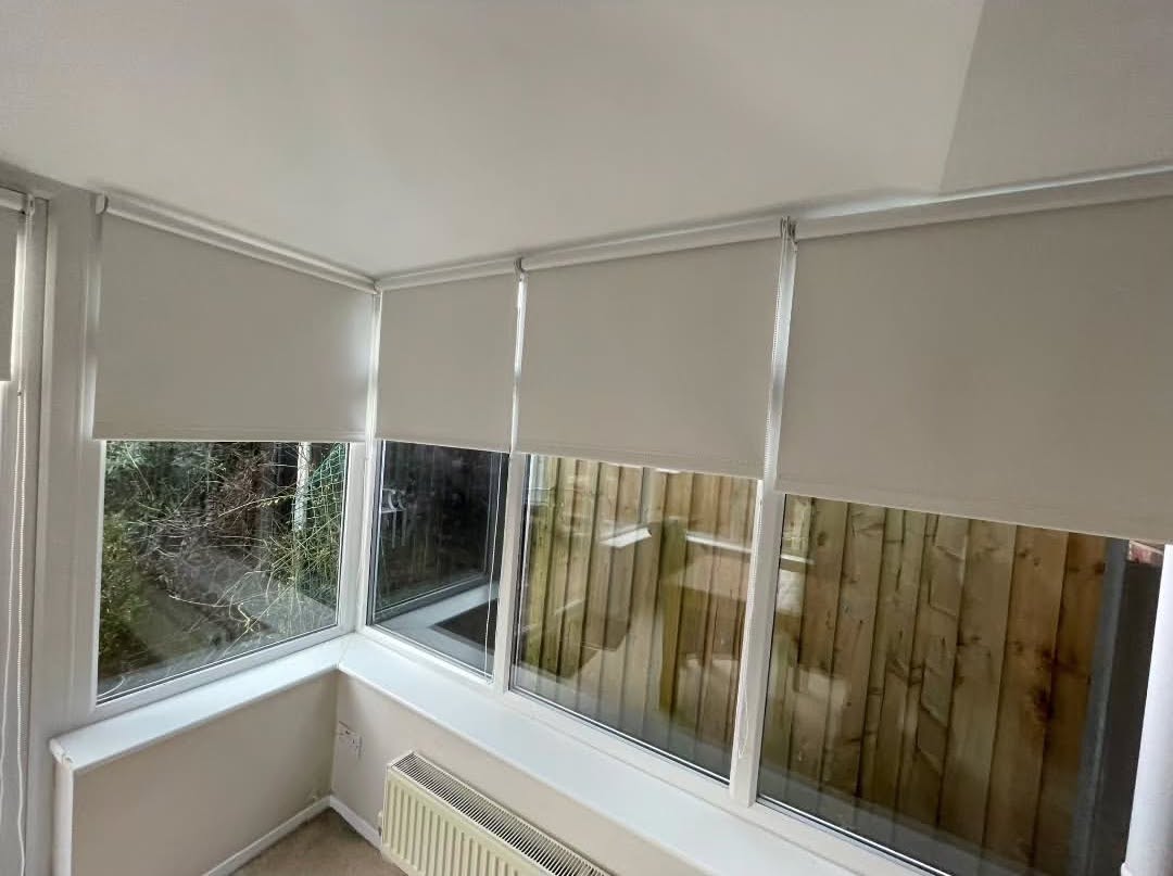 white blackout pvc roller blinds